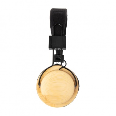 Logo trade business gifts image of: Bamboo wireless headphone